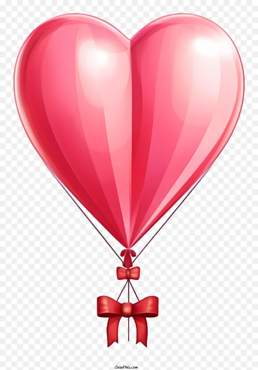 Balão De Presente De Dia Dos Namorados Desenhado à Mão，Balão Coração Vermelho PNG