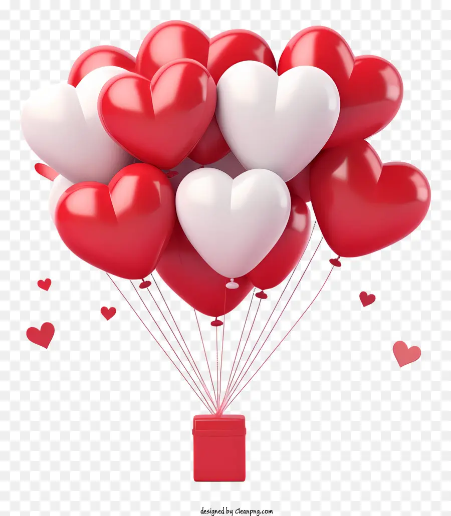 Balão Bonito Do Presente Do Valentim，Heartshaped Balões PNG