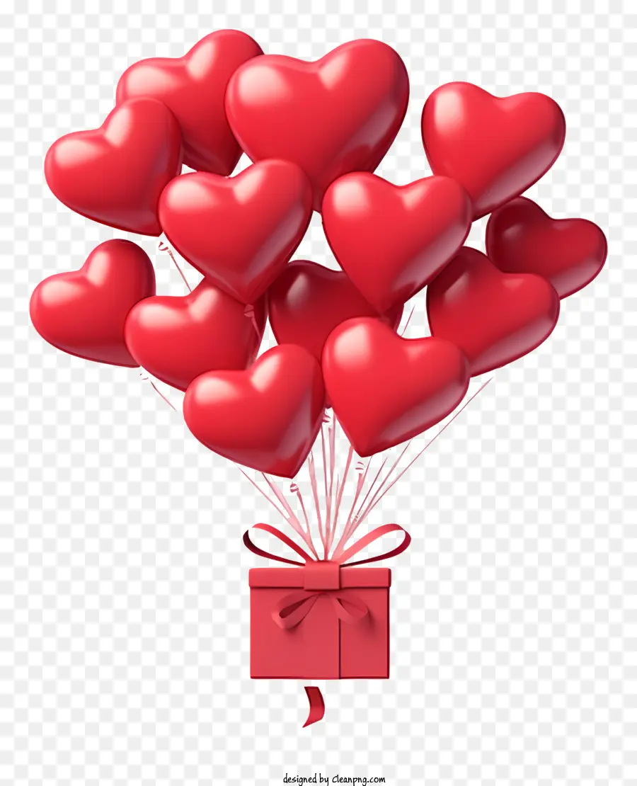 Ilustração Vetorial Plana Minimalizada，Valentine Gift Balloon PNG