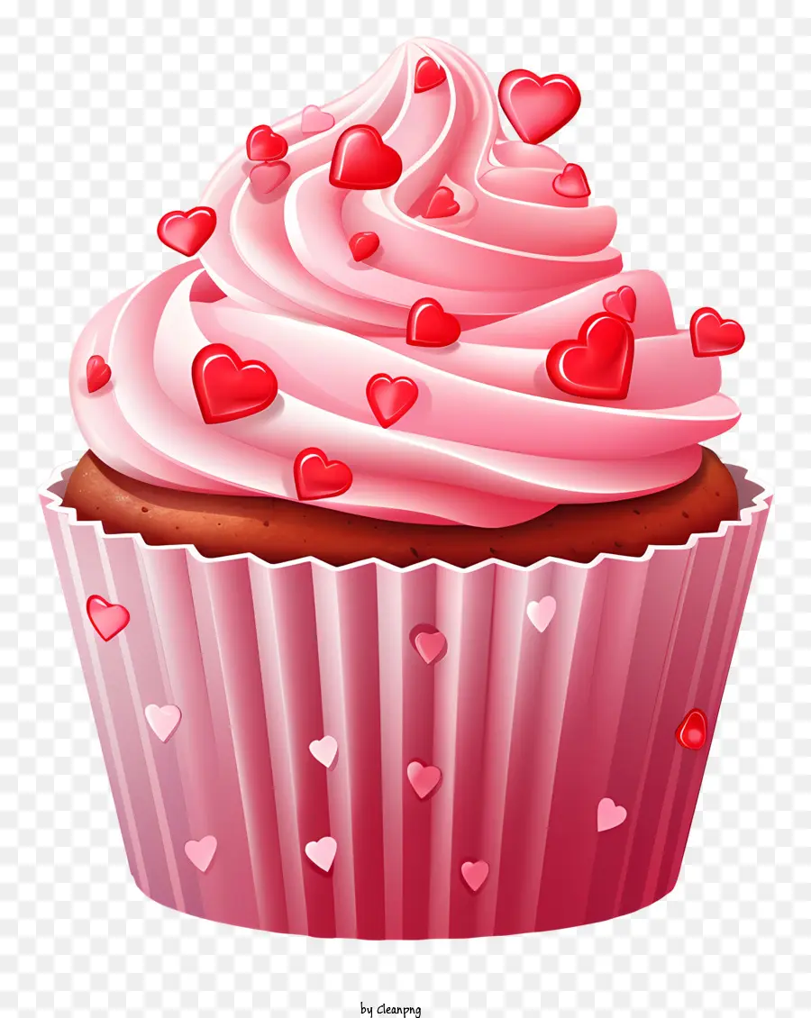 Cupcake，Glacê Rosa PNG