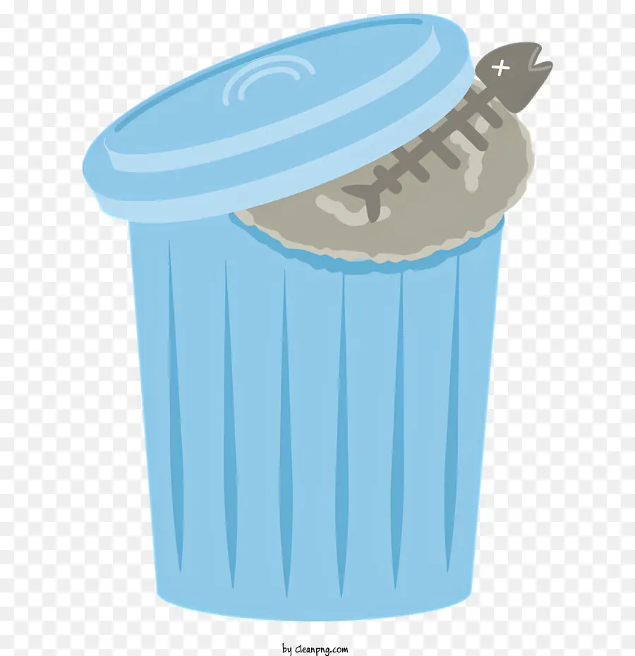 Garbage Can，Lata De Lixo Azul PNG