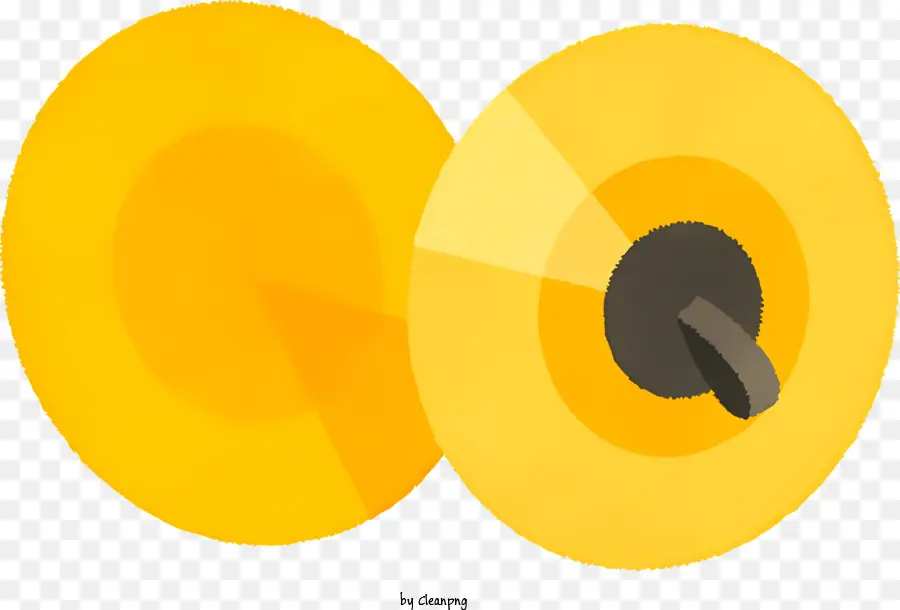 Disco Amarelo，Furo Circular PNG