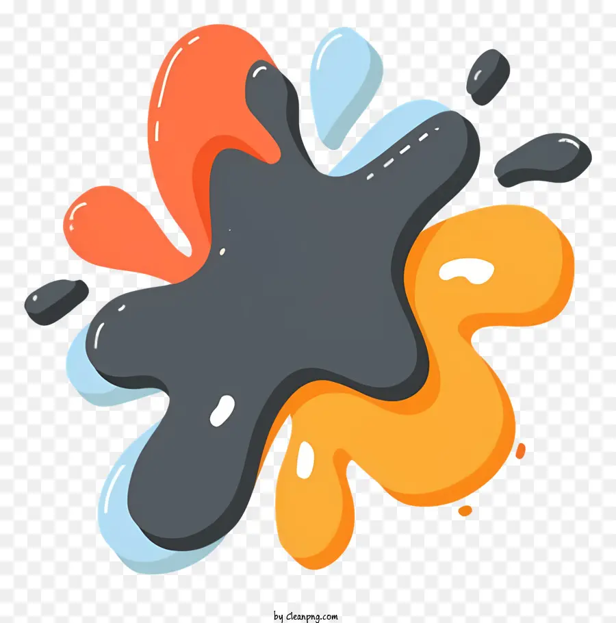 Cartoon，O Paint Splatter PNG