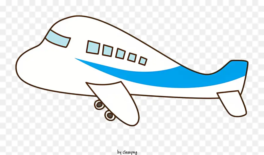 De Avião，Listras Azuis E Brancas PNG