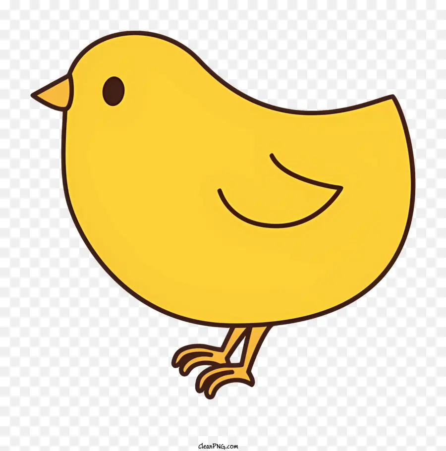 Pássaro Amarelo，De Pé Sobre Uma Perna PNG