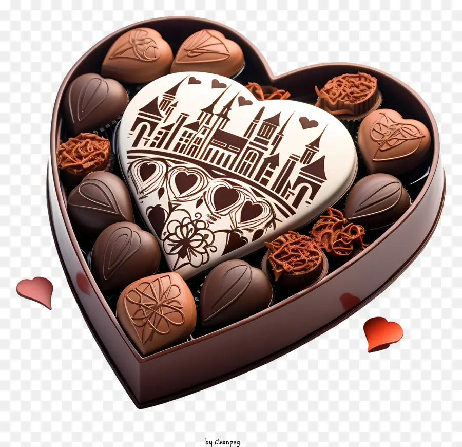 Chocolate，Coração Em Forma De Caixa PNG