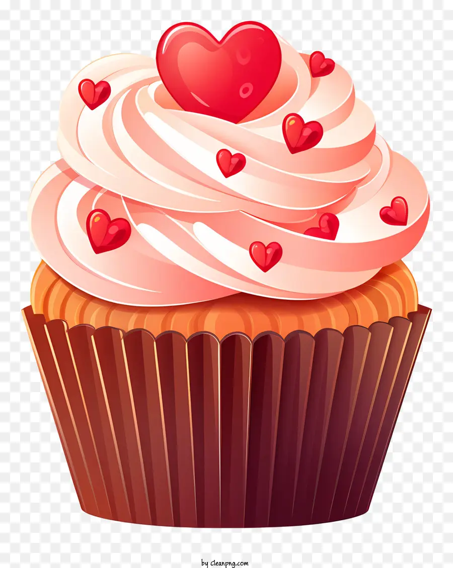 Cupcake，Sobremesa Em Forma De Coração PNG