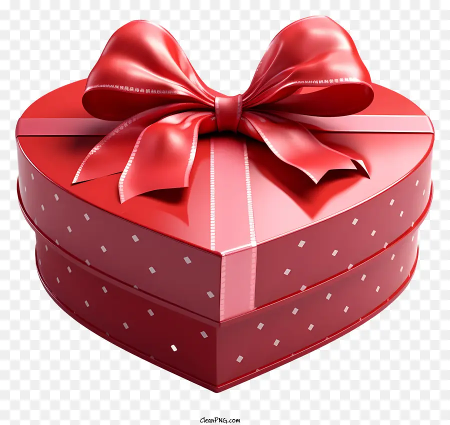 Caixa De Presente，Caixa Em Forma De Coração Vermelho PNG