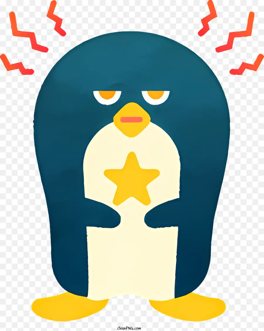 Cartoon Penguin，Azul Tshirt PNG