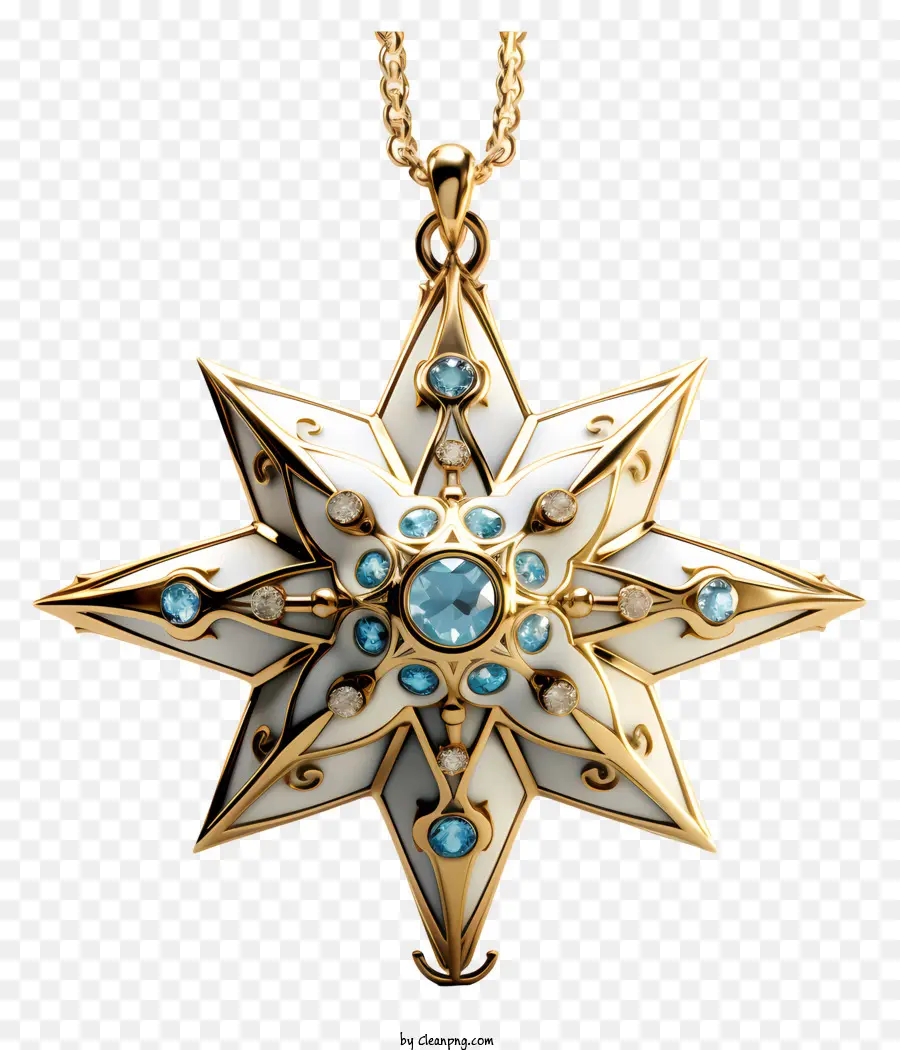 Epifania，Estrela De Ouro Ornamento PNG