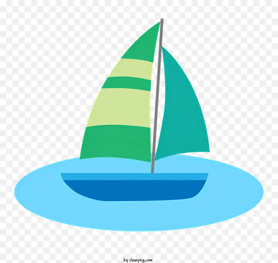 Pequeno Barco，água Azul PNG