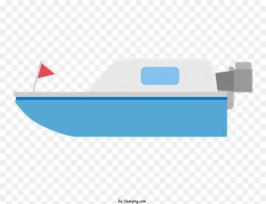 Pequeno Barco，Barco Branco E Azul PNG