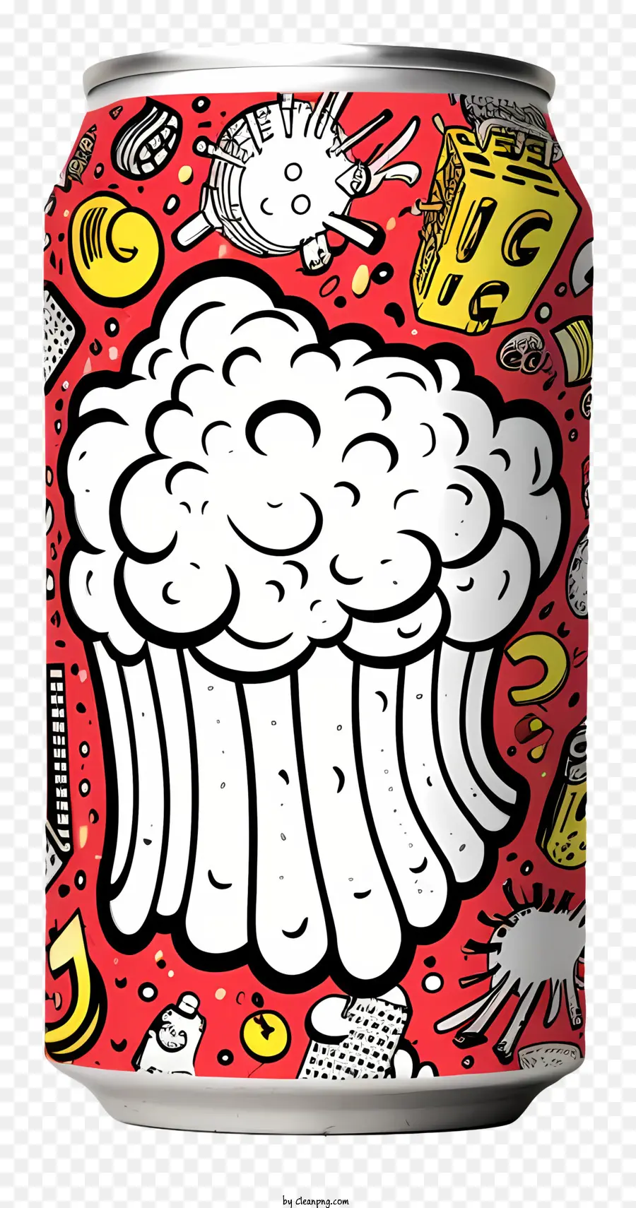 Capa De Cerveja Doodle，Pau Nublado PNG