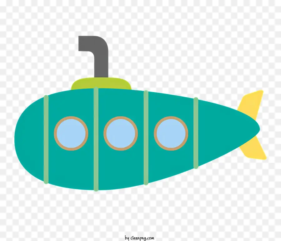 Submarine，Metal De Cor Azul PNG