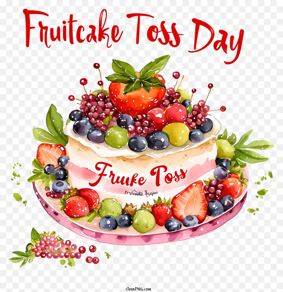 Bolo De Frutas De Atirar Dia，Bolo PNG