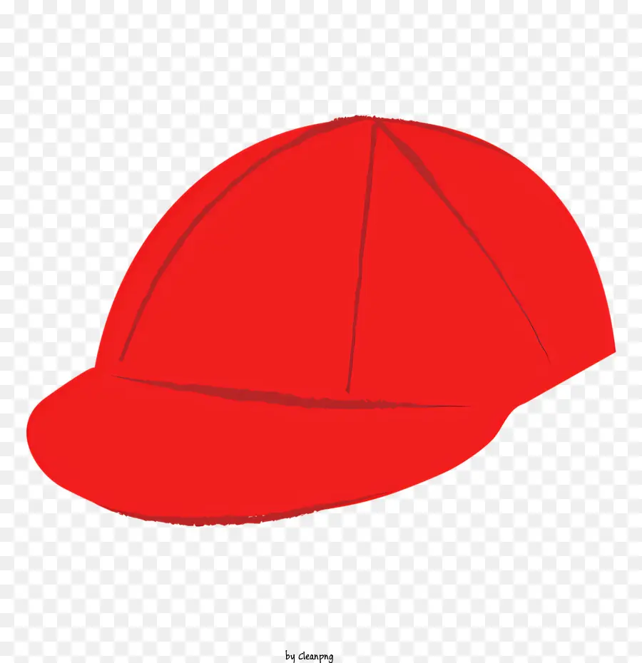 Boné De Beisebol Vermelho，Brim Recusou PNG