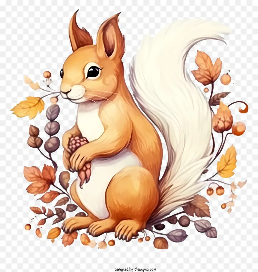 Doodle Squirrel Baby，Esquilo PNG