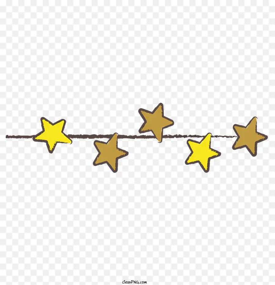 Estrelas Amarelas，String Of Stars PNG