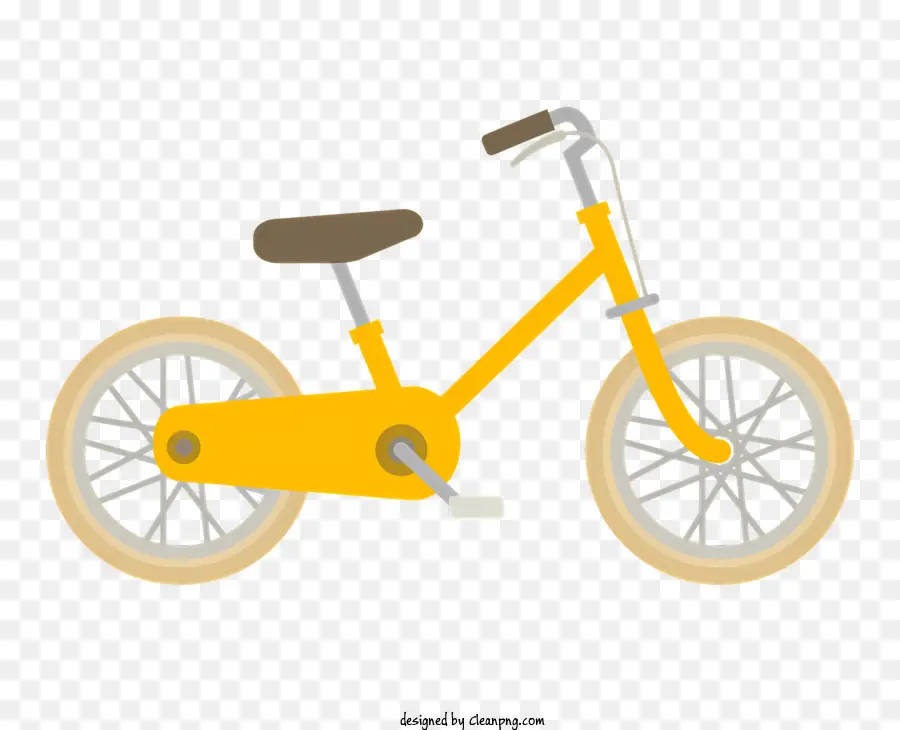 Bicicleta，Quadro Amarelo PNG