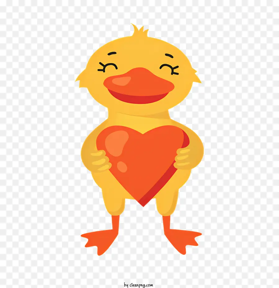 Dos Desenhos Animados De Pato，Coração PNG