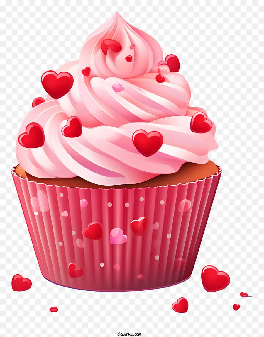 Cupcake，Gelo Rosa PNG