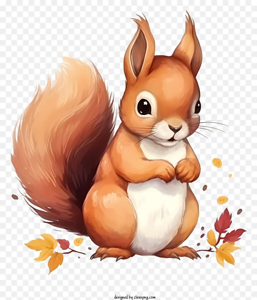 Doodle Squirrel Baby，Esquilo Bonito PNG