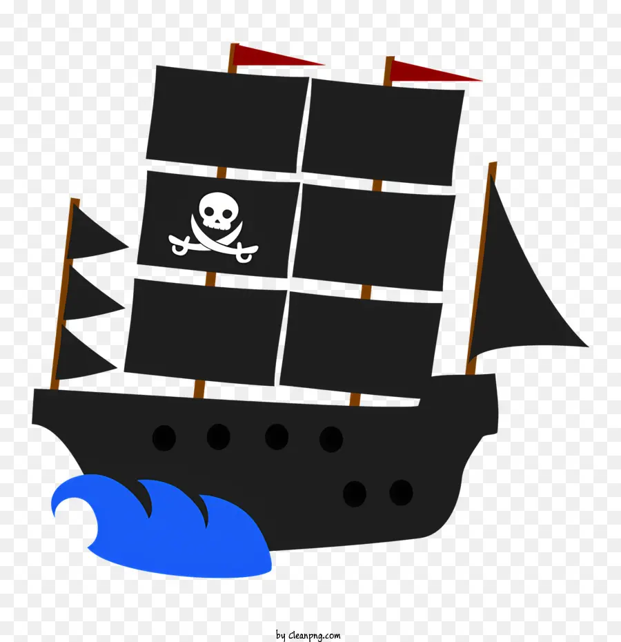 Navio Pirata，Crânio E Ossos Cruzados PNG