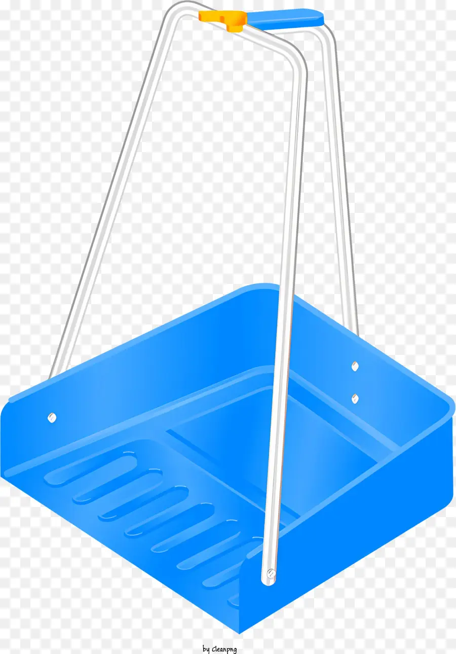 Gaiola De Metal Azul，Railing De Metal Anexado PNG