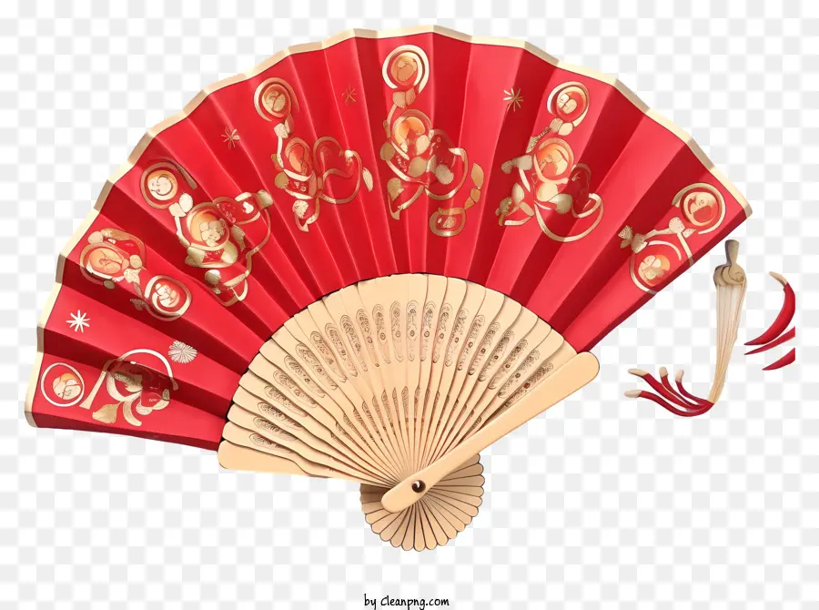 Fã De Ano Novo Chinês Desenhado à Mão，Design Tradicional De Fãs PNG