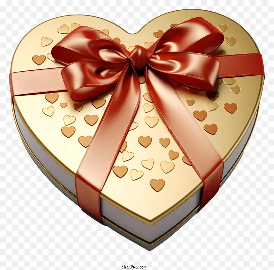 Caixa De Presente，Chocolates Em Forma De Coração PNG