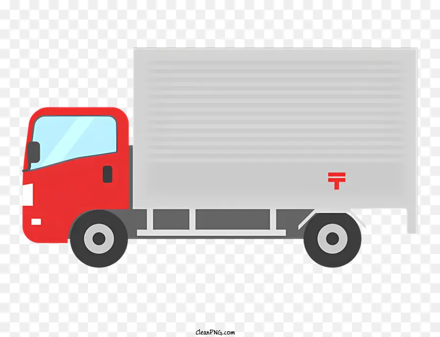 Caminhão Vermelho，Trailer Branco PNG