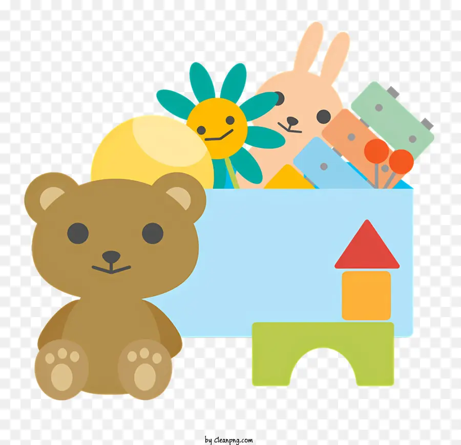 Caixa De Brinquedos，Urso De Pelúcia PNG