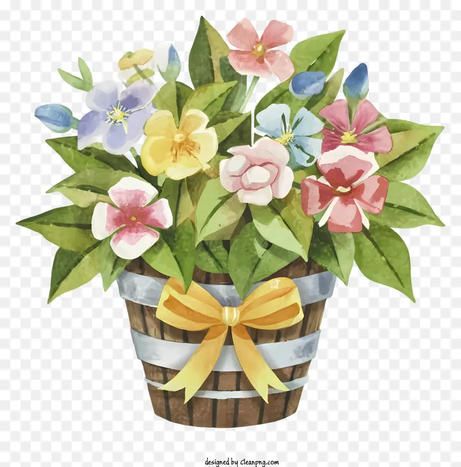 Desenho Animado，Cesta De Flores PNG