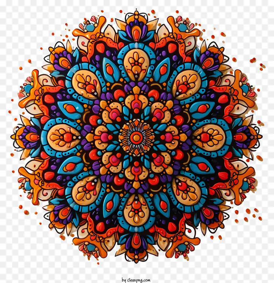 Mandala，Mandala Colorida PNG