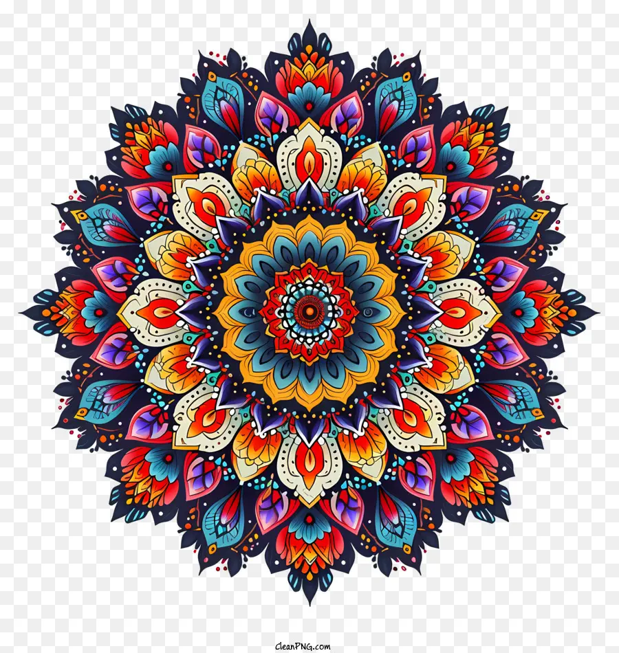 Mandala，Colorido PNG