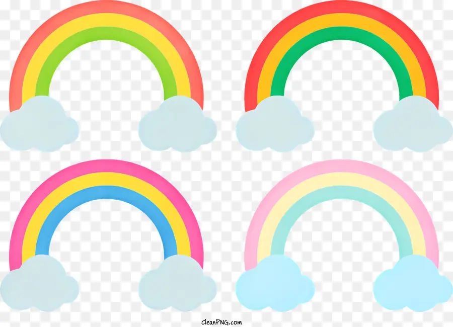 Arco íris，Colorido Nuvens PNG