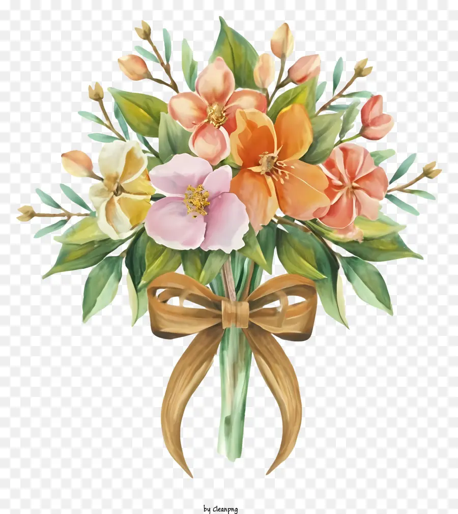 Desenho Animado，Buquê Floral PNG