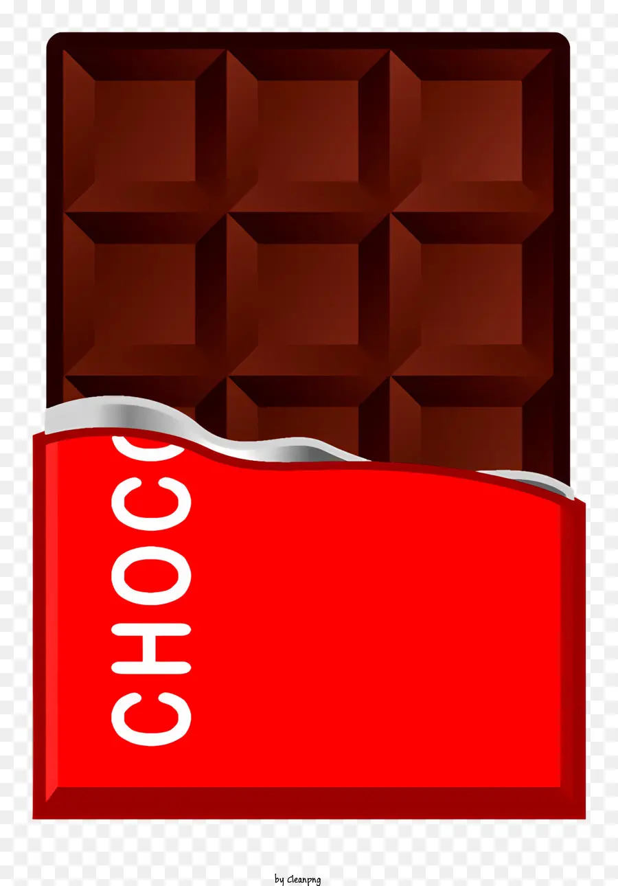 Barra De Chocolate，Invólucro Vermelho PNG