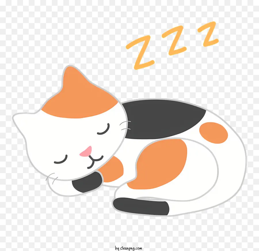 Dormir Gato，Calico Gato PNG