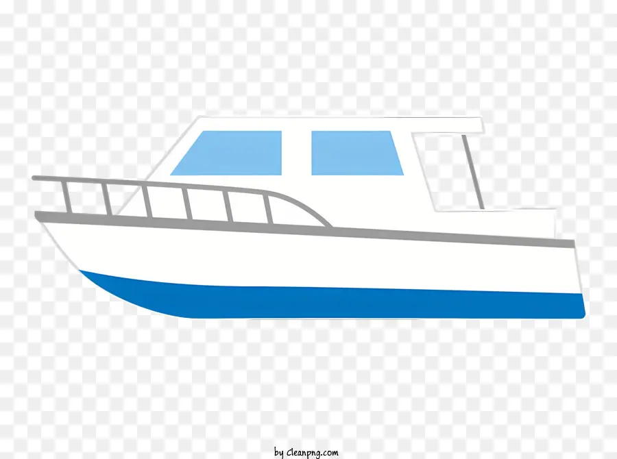 Barco，Branco E Azul PNG