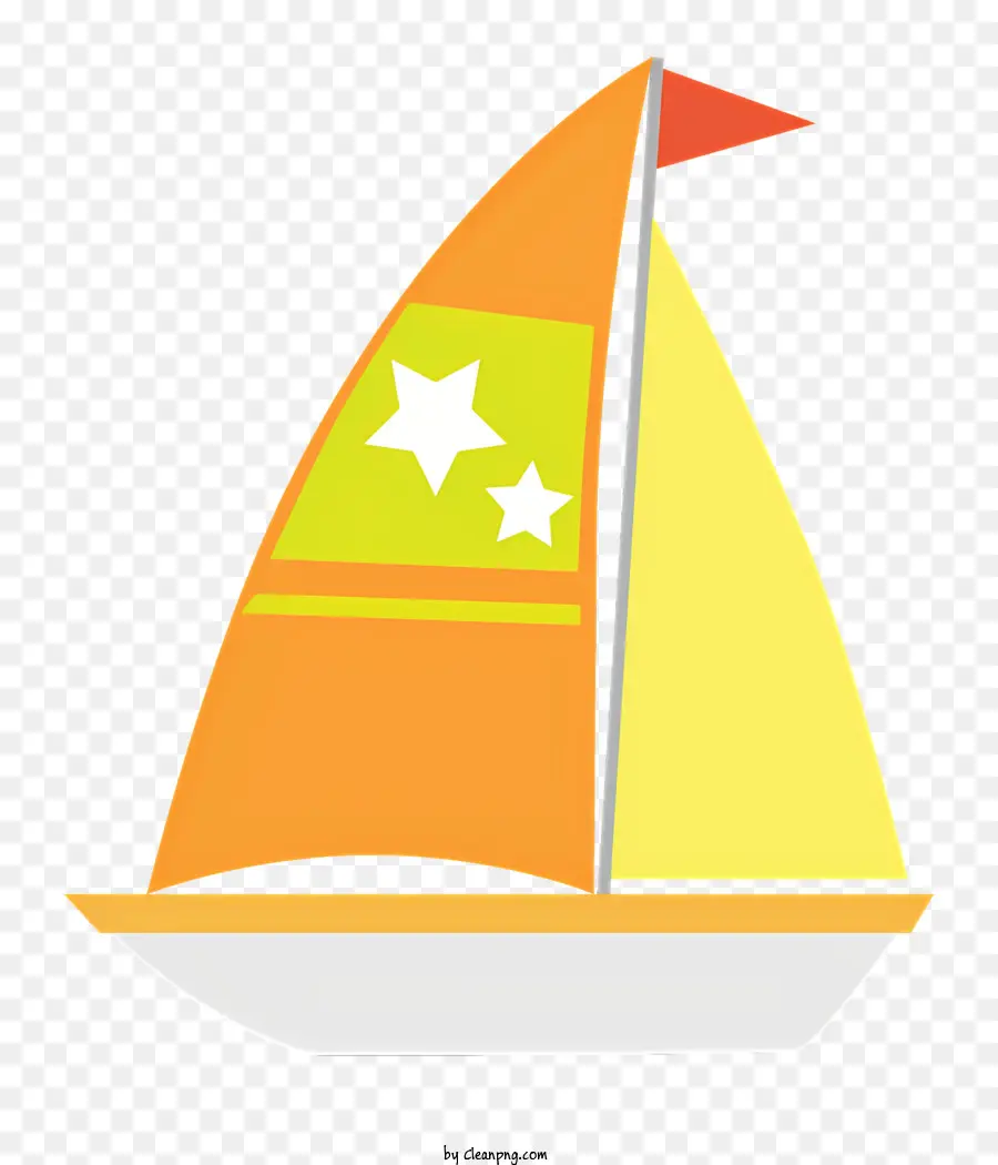 Barco A Vela，Sails Ondulando PNG