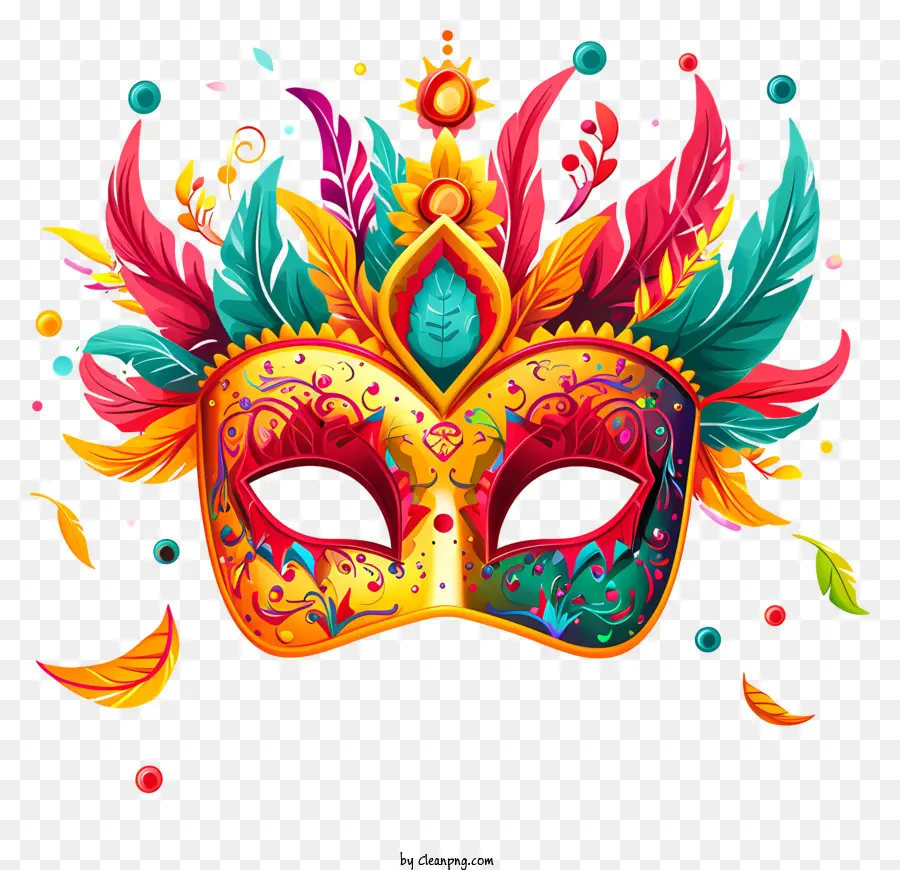 Brasil Carnaval，Máscara Colorida PNG