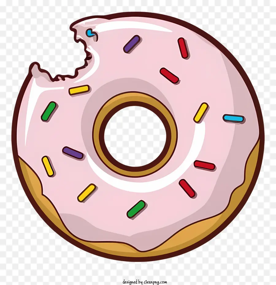 Cartoon，Donut Rosa PNG