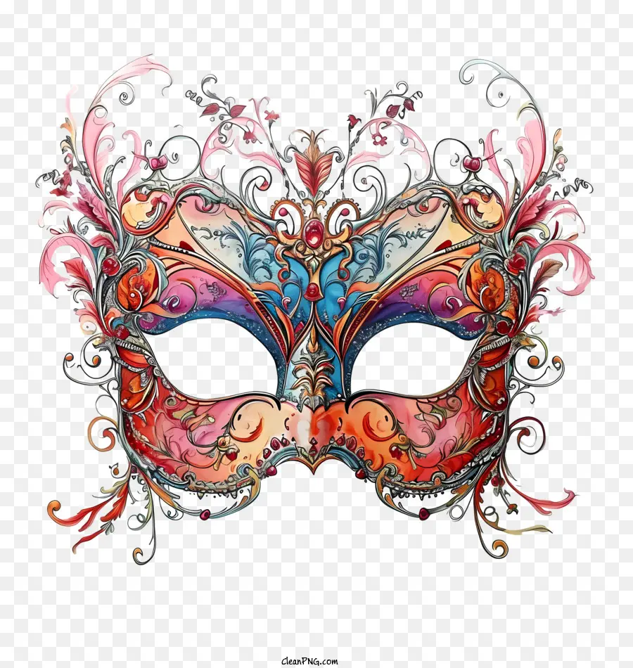 Máscara De Carnaval Desenhada à Mão，Máscara PNG