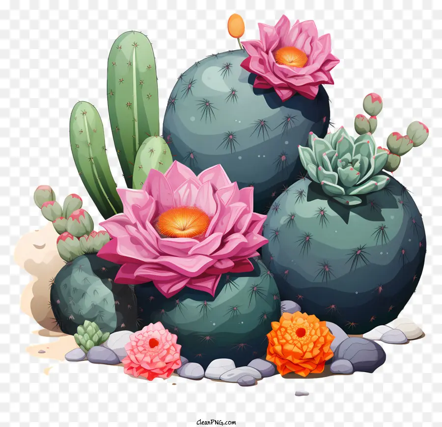 Doodle Suculentas，Plantas Cacti PNG