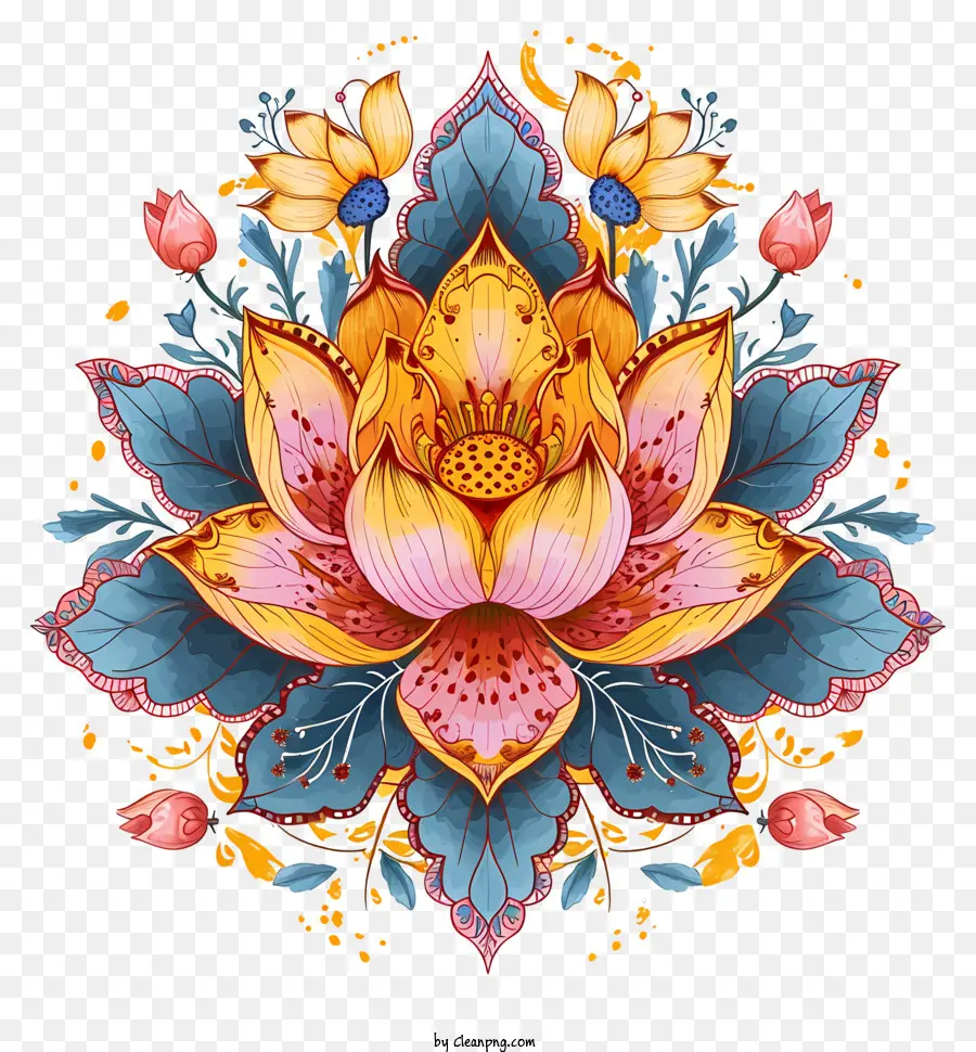 Mandala，Flor De Lótus PNG