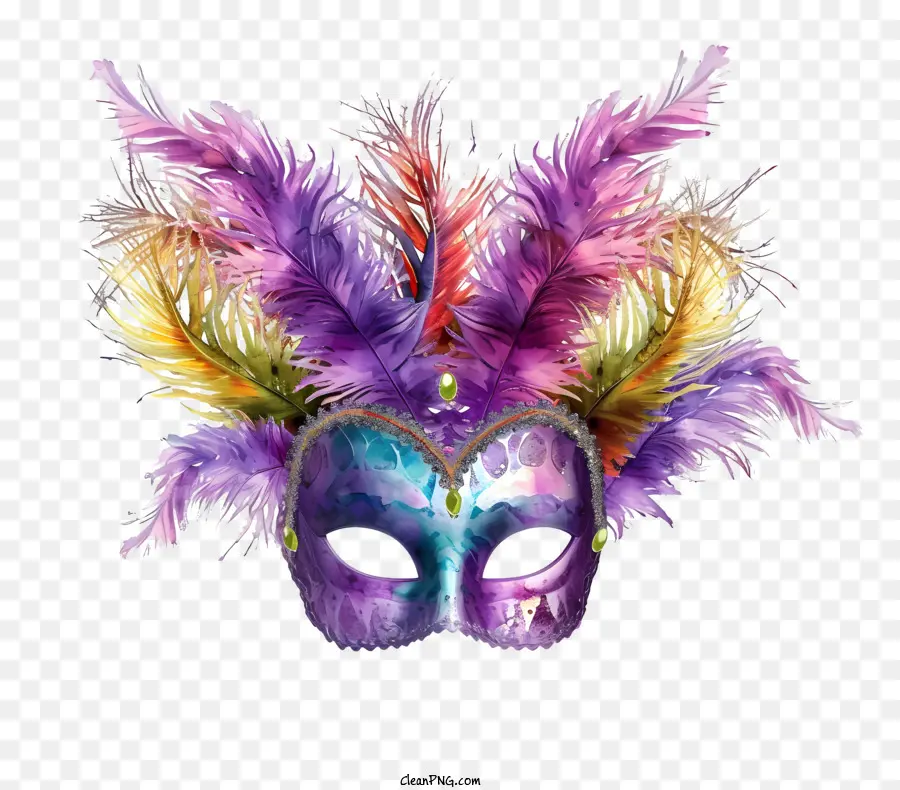 Máscara De Carnaval Em Aquarela，Máscara Masquerade PNG