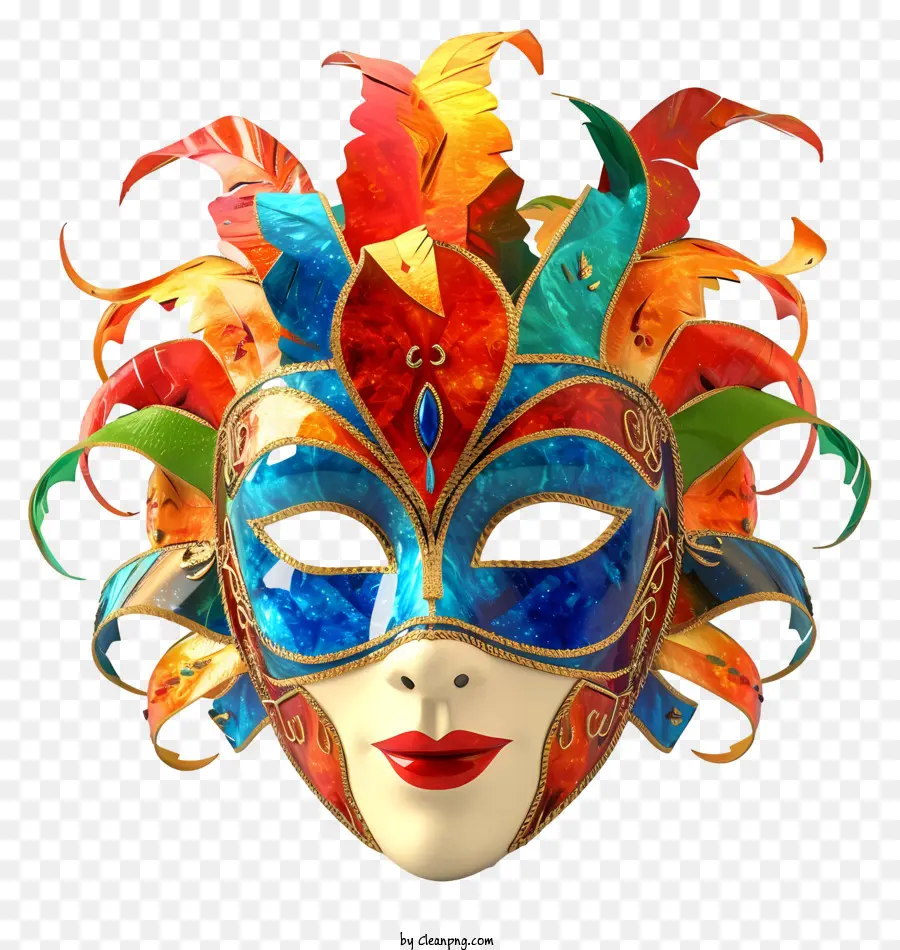 Máscara De Carnaval 3d Realista，Máscara De Carnaval PNG