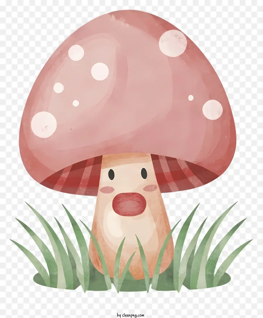 Cartoon，Cor De Rosa Cogumelo PNG