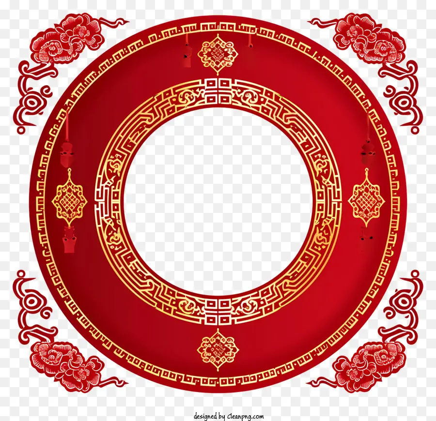 Quadro De Decoração Tradicional Chinês，Emblema Chinês PNG
